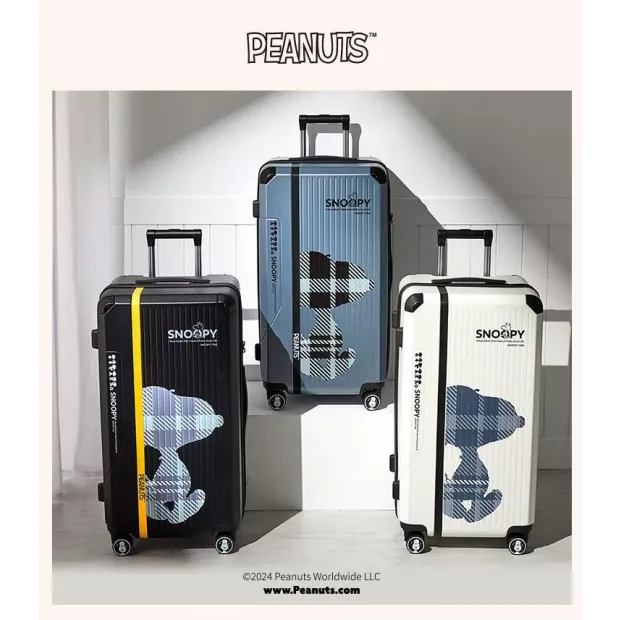 SNOOPY 史努比 28吋拉鍊運動款行李箱-經典款 3色可選